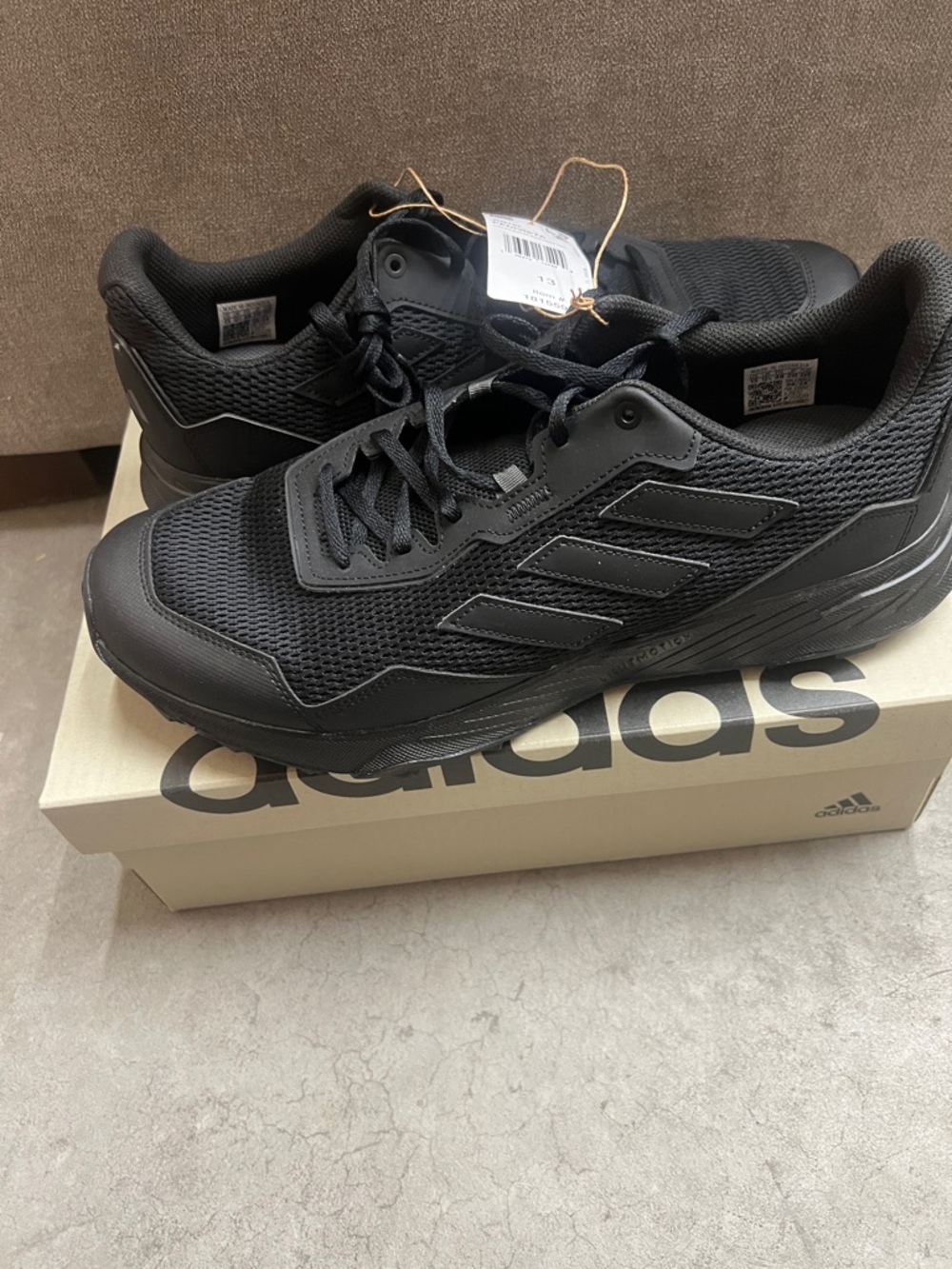 adidas Men's All-Black Mesh Athletic Sneakers